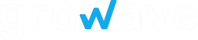 Growave logo white with transparent background