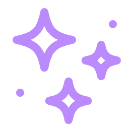 Purple star shapes on a white background